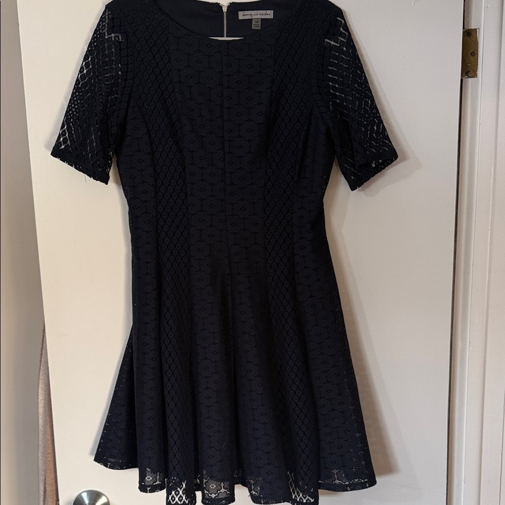 Danny & Nicole Navy Lace Mini Dress